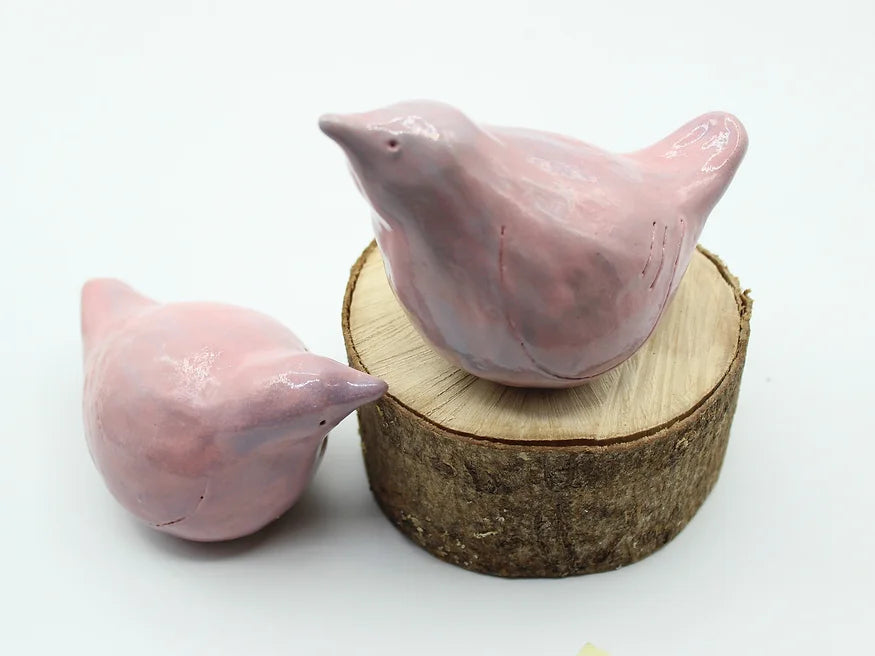 Love Birds Pastel Pink- Ceramic