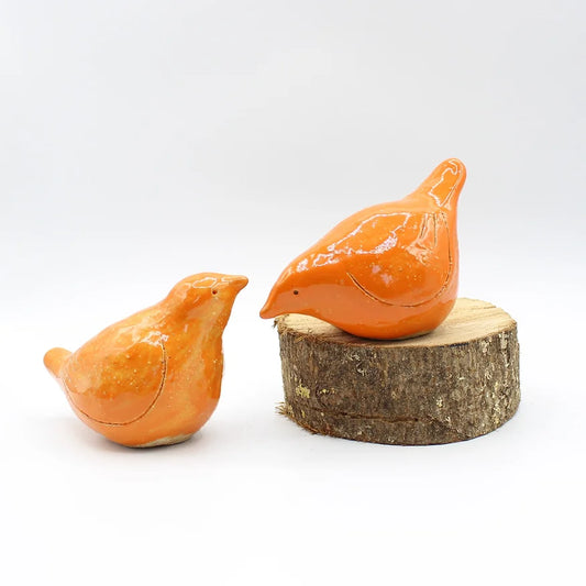 Love Birds Orange - Ceramic