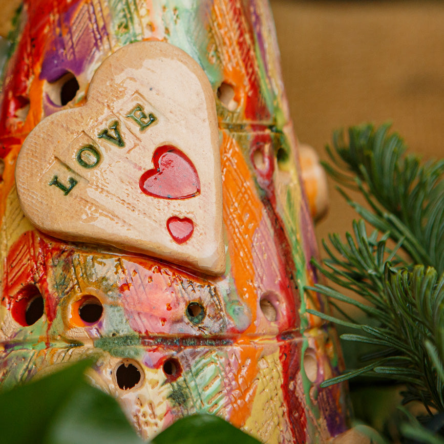 Joyful Heart Lantern- Ceramic